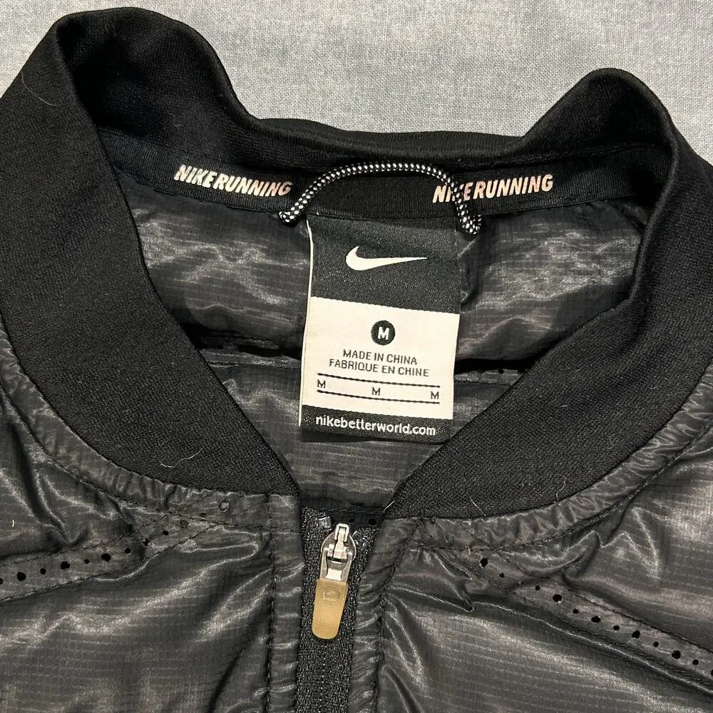 Nike AeroLoft 800 Down Running Vest 546673-010 Black Goose Down Packable wms M